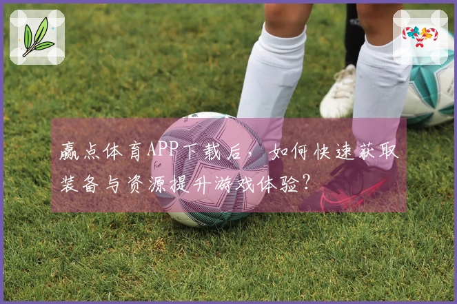 赢点体育APP下载后，如何快速获取装备与资源提升游戏体验？